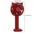 thumbnail image 3 of Ventilador 1200mAh Ventiladores de mano 3 velocidades USB Summer Mini Desktop Air Cooler Red DQrwqpou Libre de BPA, 3 of 3