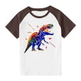 thumbnail image 1 of RXIRUCGD 2025 Vêtements d'Été pour Enfants Tout-Petits Garçons Filles Mode Mignon Col Rond Imprimé Manches Courtes Haut, 1 of 7