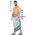 thumbnail image 3 of HAPPY BAY Men's Pareo Standard Surfing Dashiki Sarong Full Beach Wrap One Size Lapis, Sun Summer Vacation Aloha, 3 of 5