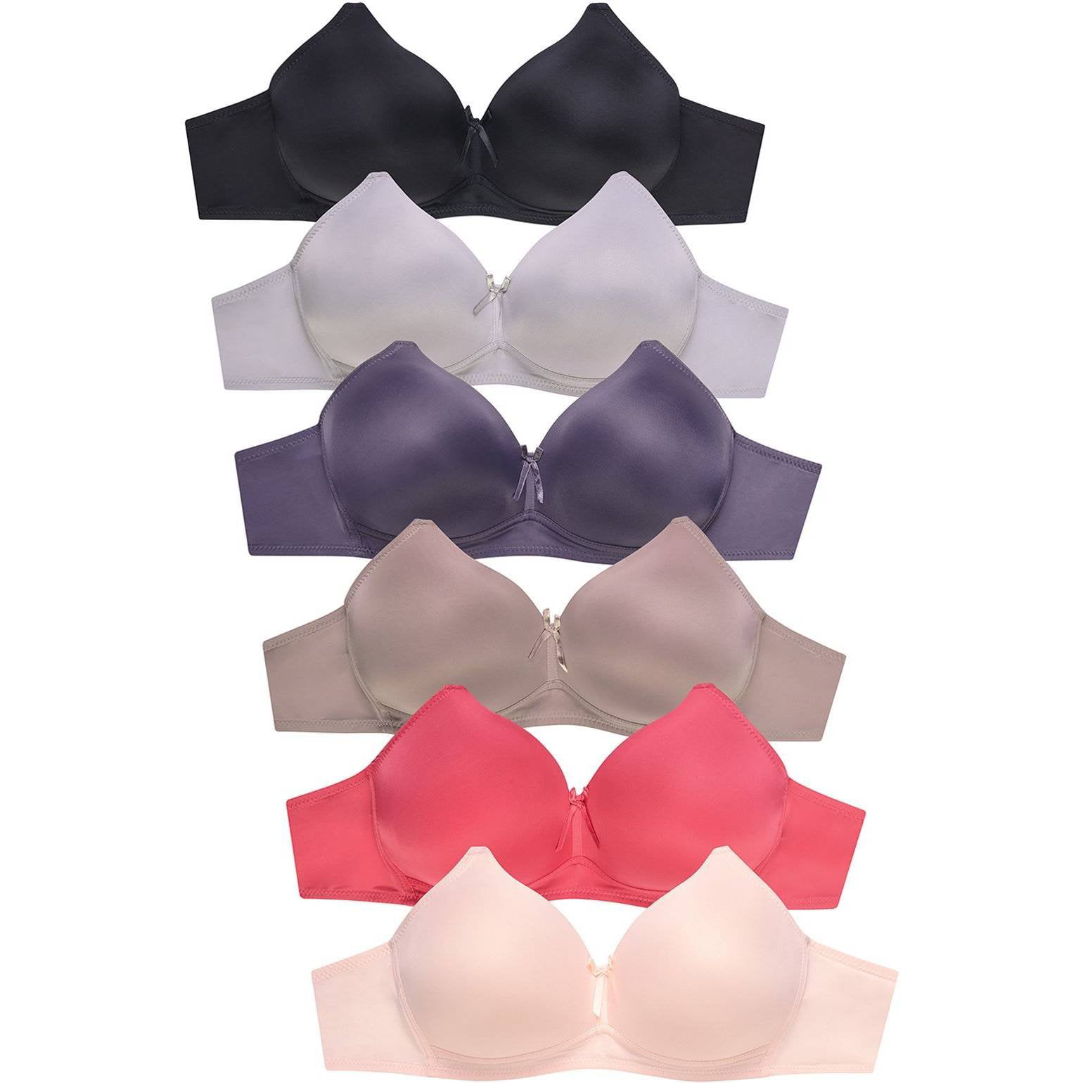 Brand: DailyWear - Womens 6 Pack of Everyday No Wire Full Cup Bra(40C