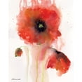 thumbnail image 2 of Marrott, Stephanie 20x24 White Modern Wood Framed Museum Art Print Titled - Poppy Impressions II, 2 of 4
