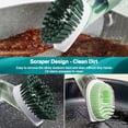 thumbnail image 3 of Amdohai Brosse à Vaisselle avec Distributeur de Savon Vert, Récurant en Silicone avec Inox, 3 of 9