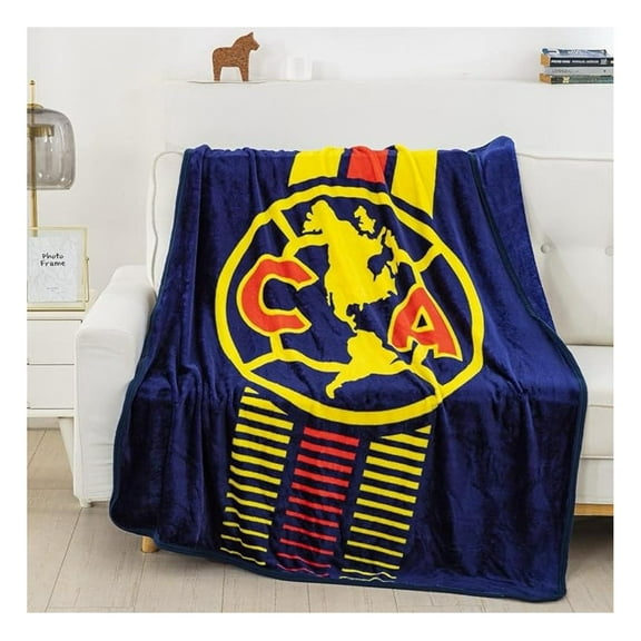 Club DE Futbol America 220 GSM, Silk Touch Ply (Supersoft Fleece) Throw Blanket 50x60