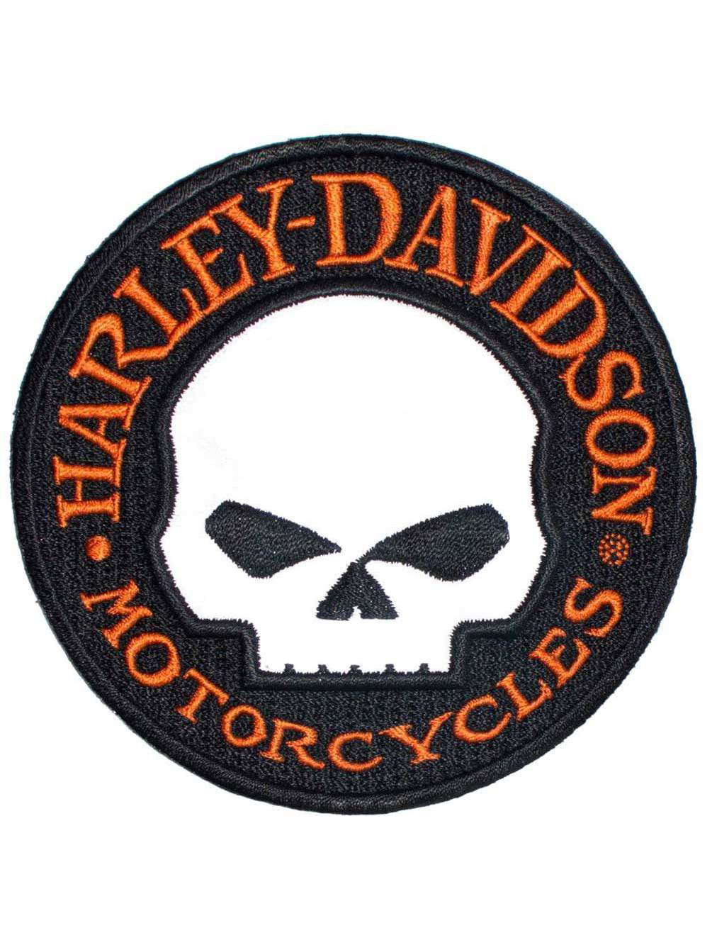 9” Harley Davidson Reflective “Willie G” Skull Round Patch 