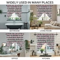thumbnail image 3 of Valentine's Day Swag Valances for Windows, Kitchen Curtains 36 Inch Length 2 Panels Set, Spring Roses Pink Bows Black White Plaid Short Curtains for Small Windows Rod Pocket Cafe Curtains 28"x36", 3 of 8