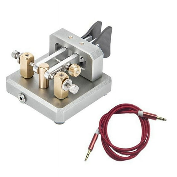 Automatic Morse Dual-Paddle Telegraph Key CW Key for Ham Radio Users for Amateur HAM RADIO CW Paddle Key Amateur Silver