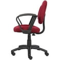 thumbnail image 3 of Scranton & Co Contemporary Fabric Mid Back Ergonomic Office Chair in Red/Black, 3 of 5