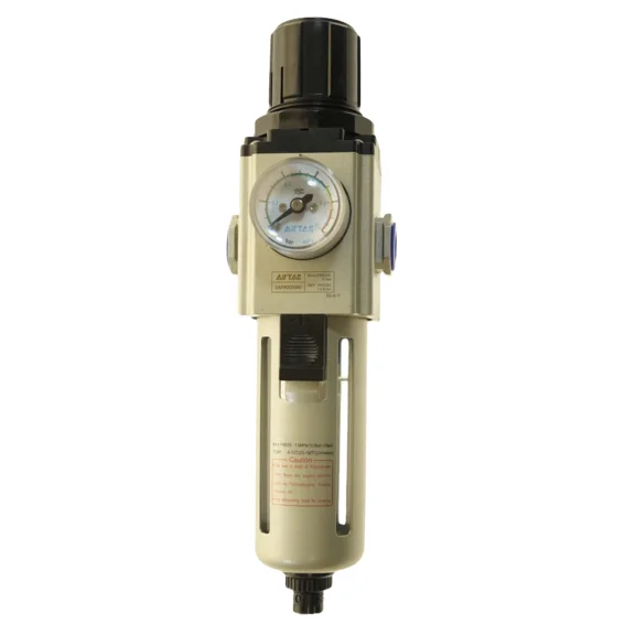 AirTac Filter & Air Pressure Regulator, Port 1/4", 0.15~0.9 MPa, Article Number: GAFR20008SWG