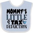 thumbnail image 3 of Inktastic Mommy's Little Tax Deduction Blue Hearts Boys or Girls Baby Bib, 3 of 4