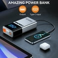 thumbnail image 3 of BRPOM Portable Car Jump Starter with Air Compressor, 12V Battery pack for Gas/Diesel Engines, 7500A High Power, Digital Display, LED Lights, USB Type-C Charging, Rechargeable Lithium Polymer Battery, 3 of 8