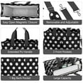 thumbnail image 4 of Canvas Tote Bag for Women with Compartments, Large Black Polka Dot Teacher Student Shoulder Bag Nurse Purses Crossbody Bags Work Laptop Book Bag Satchels Handbags, 4 of 6