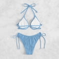 thumbnail image 6 of Afdoent Women's Bikini Sets Women Swimwear Bikinis Solid Swimsuit Ladies Halter Two Piece Swimwears Tankinis Set Vintage Swimwear, 6 of 7