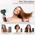 thumbnail image 2 of 5 in 1 Professional Hair Dryer Brush & Multi-Styler with 110,000 RPM,Ionic Blow Dryer Brush Set for Curling,Straightening,Volumizing, Drying,Auto Wrap Curls Hot Air Styler,Black, 2 of 6