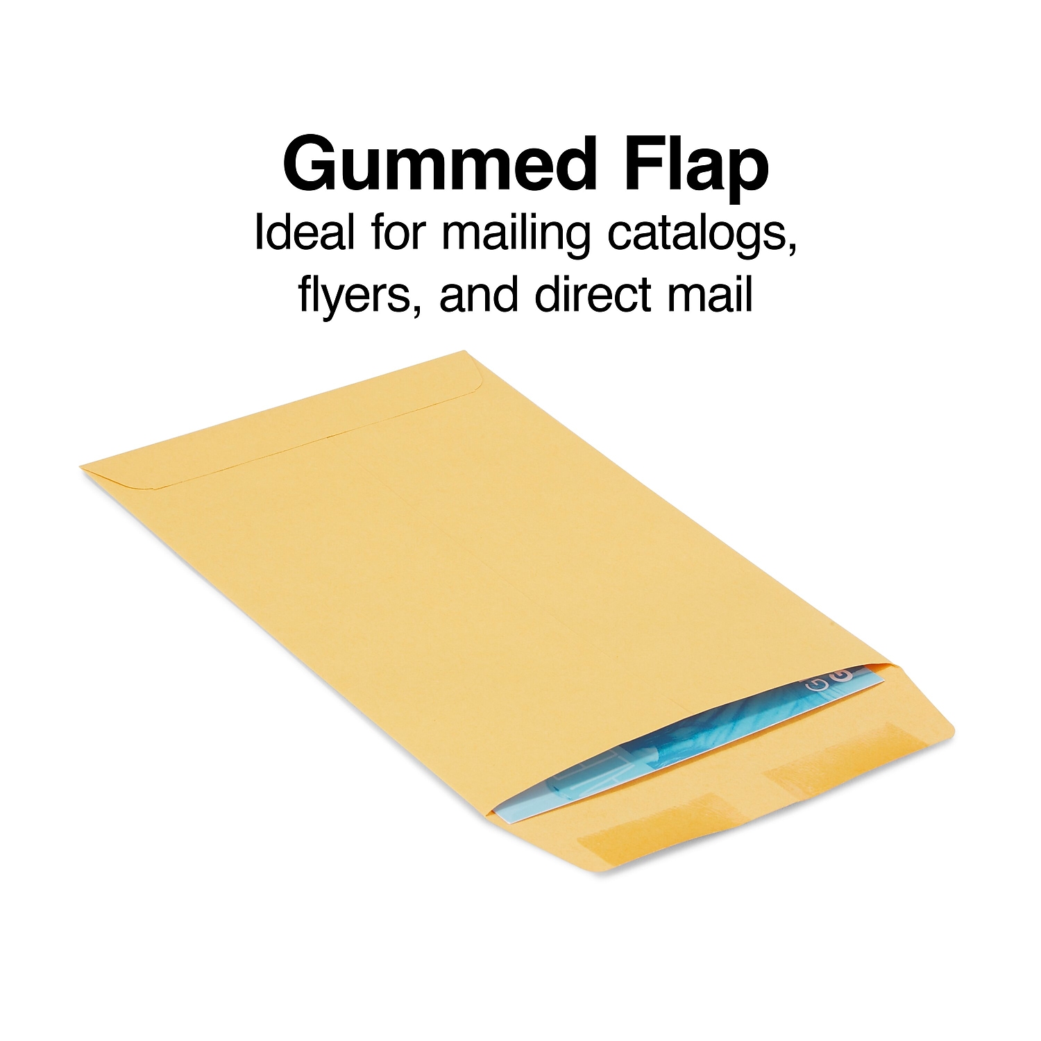 Staples Gummed Catalog Envelopes 6" x 9" Brown 200/Carton ST17096-CCVS