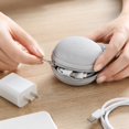 thumbnail image 4 of Hard Shell Carrying Case Silver Compact for Small Electronics and Earbuds Travel Use, 4 of 6