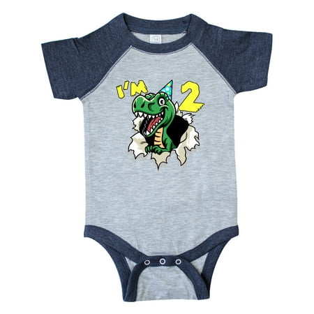 

Inktastic I m 2 Dinosaur Gift Baby Boy or Baby Girl Bodysuit