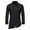 Black, variant on TAIAOJING Mens Long Sleeve Shirts Retro Mid-Length Top Stand-Up Collar Color Block Top Long-Sleeved Button Retro Blouse