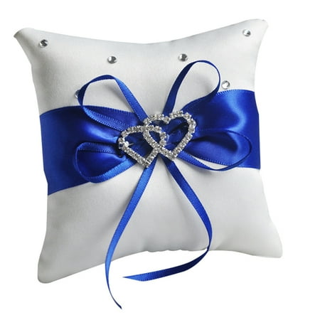 - Outgeek Wedding Ring Pillow Decorative Ribbon Bow Wedding Ring Cushion Ring Bearer Pillow Throw Pillow with Bowknot 4in x 4in