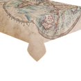 thumbnail image 3 of BSDHOME Retro World Map Cotton Linen Tablecloth Sets 60x120 Inches - Antique Old Map Desk Sofa Table Cloth Cover for Party Decor, 3 of 5