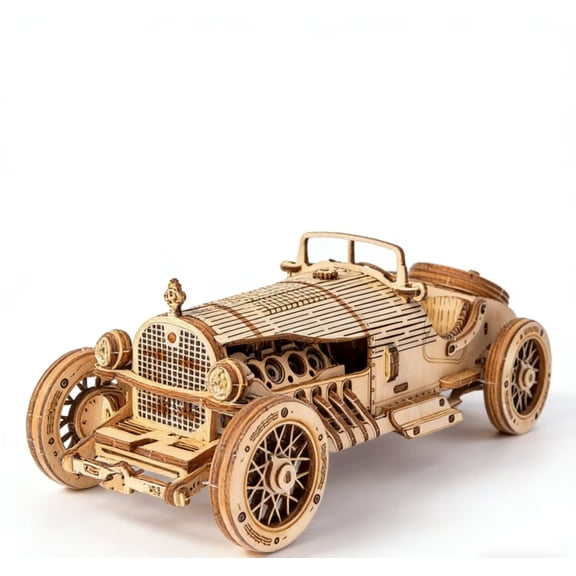 3D Wooden Puzzle DIY Kit - Vintage Classic Car Model - Adult Mechanical Decor & Desktop Ornament