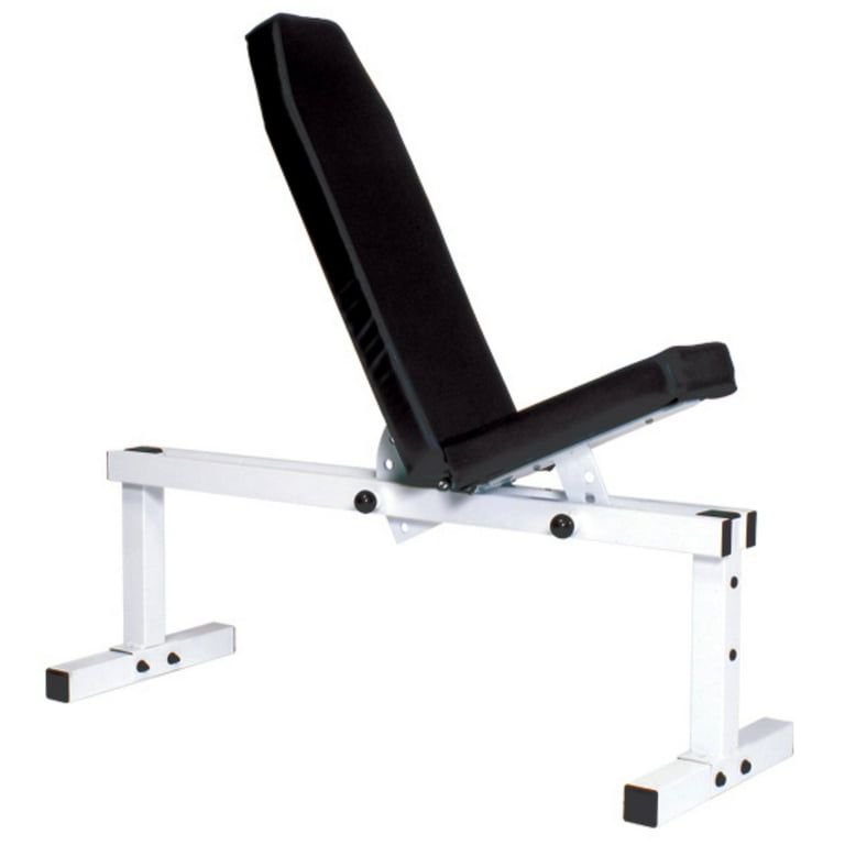 YORK Pro Series Bench, 305 White-Front Adjustable, Back Adjustable C/U 