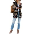 thumbnail image 4 of Bohemian Print Women Loose Casual Sweater Cardigan Coat, 4 of 5