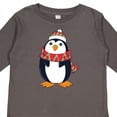 thumbnail image 4 of Inktastic Cuddly Christmas Penguin Boys or Girls Long Sleeve Toddler T-Shirt, 4 of 5