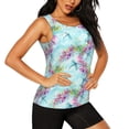 thumbnail image 2 of Fotbe Dragonfly Floral Blusas Sin Mangas para Mujer – Estilo Casual, Corte Suelto, Slim-Fit, Cuello Redondo Deportivo, Tops de Verano para Gimnasio y Yoga-X-Large, 2 of 7