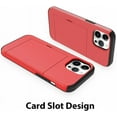 thumbnail image 6 of for iPhone 13 Case with Card Holder,for iPhone 13 Wallet Case Anti-Scratch Dual Layer Hidden Pocket Phone Case Shockproof Cover Compatible with for iPhone 13 5G-Red, 6 of 12