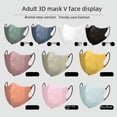 thumbnail image 4 of Mascarilla facial desechable Morandi 3D estéreo, transpirable, fina, bonita, a la moda, de alto valor, protección, embalaje independiente, 4 of 4