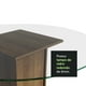 thumbnail image 5 of Madesa Mesa de Comedor Redonda con Tapa de Vidrio 5325 - Marron, 5 of 7