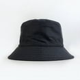 thumbnail image 1 of Sombrero para el sol negro para hombres y mujeres con protección solar Sombrero para el sol de algodón de ala ancha Estilo Hip Hop JM, 1 of 5