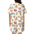 thumbnail image 4 of Womens Pajama Sets With Pocket, Cute Cartoon Corgi Balloon Box Lounge Sets Short Sleeve Sleepwear PJ Sets for Women, 4 of 6