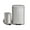 Stainless steel color, variant on Stainless Steel Trash Can Combo Set, 13 Gallon and 2.6 Gallon White Garbage Bin with Removable Inner Bucket, Anti-Fingerprint Pedal Trash Can for Kitchen, Bathroom, Office