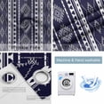 thumbnail image 2 of Navy Blue Boho Blackout Curtains for Bedroom, Vintage Ethnic Tribe Retro Abstract Art Thermal Insulated Kitchen Drapes with Grommets, Light Blocking Window Treatment, 2 Panels 42" x 63", 2 of 7