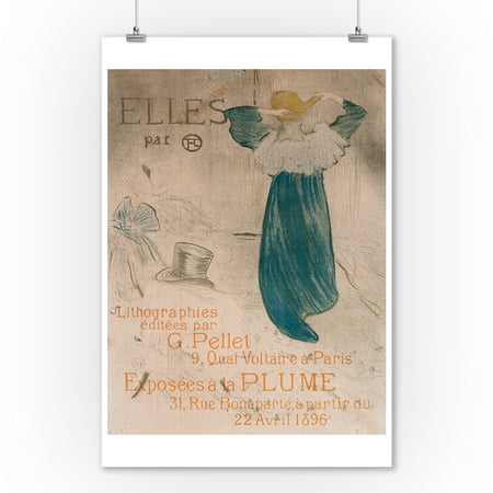 Elle Decor Magazine - Elles Vintage Poster (artist: Toulouse Lautrec, Henri De) France (9x12 Art Print, Wall Decor Travel Poster)