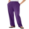 thumbnail image 1 of CHOK Plus Size 7-Day Knit Straight Leg Pant Stretch Elastic Waist Petite & Tall - 3X  Navy, 1 of 6