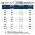 thumbnail image 2 of H2O Sport Tech Big & Tall Men’s Long Sleeve Swim Shirt 2XL to 5XLT, 2 of 5