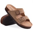 thumbnail image 3 of Sandalias ORADO Platform Suede para mujer, plantilla de corcho 36, color albaricoque, 3 of 8