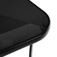 thumbnail image 6 of SogesPower 47 inch Patio Tempered Glass Table Outdoor Dining Table with Umbrella Hole Metal Frame Black Glass, 6 of 7