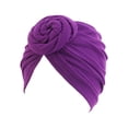 thumbnail image 1 of Minnieouse Envolturas para la cabeza para mujer, diademas con nudos de flores en forma de V, gorro para dormir al tacto, gorro, accesorios Sombreros violeta, 1 of 6