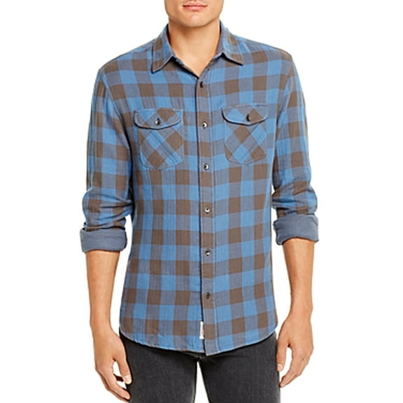 Flag & Anthem Mens Belhaven Double Layer Shirt Small  Blue/Grey