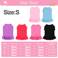 thumbnail image 2 of 6 Piezas Vestidos para Perros Camisa para Perros Falda Vestido Sin Mangas para Perros Camisas Transpirables para Mascotas con Volantes Vestido para Perros, 2 of 6