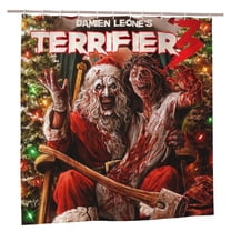 Terrifier 3 Bathroom Shower Curtain,Bath Curtains Durable Waterproof Bath Curtain With 12 Hooks,72x72in, Adluts Girls Boys Bathroom Decor House Gifts