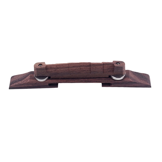 Miangastore Brown Roller Saddle Guitar Bridge for Bass Guitar Synthetic Material Adjustable Height Exquisite Design