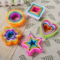thumbnail image 4 of Farfi 5Pcs Fondant Cake Cookie Sugarcraft Cutters Decorating Molds Tool Set Kitchen Supplies (Square #), 4 of 13