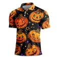 thumbnail image 2 of BRANROY Halloween Hawaiian Shirts for Men - Funny Graphic Short Sleeve Button Down Casual Summer Tops with Novelty Print and Lightweight Fabric for Beach Vacation and Party,Orange XL, 2 of 6