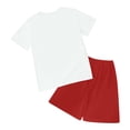 thumbnail image 3 of Toddler Clothes for Boys Baby Summer Outfits Kids Spring Cotton Letter Printed Short-sleeved Casual 3 6 12 18 24 Months 3T Outfits&Set T Shirt and Shorts 2-Piece Set, 3 of 5