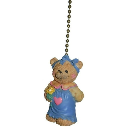 Baby Girl Room Mirrors Baby Girl Teddy Bear Nursery Room Ceiling Fan Light Pull, Measures 2 inches By Clementine Designs ()