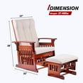 thumbnail image 2 of Dvasovio Glider Rocking Chair with Ottoman, Cherry, 2 of 11
